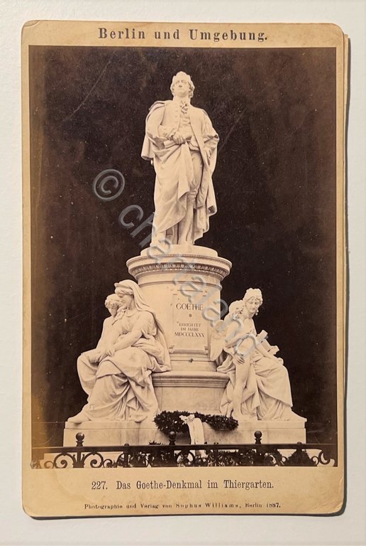 Fotografia Albumina Berlin und Umgebung - Das Goethe Denkmal im …