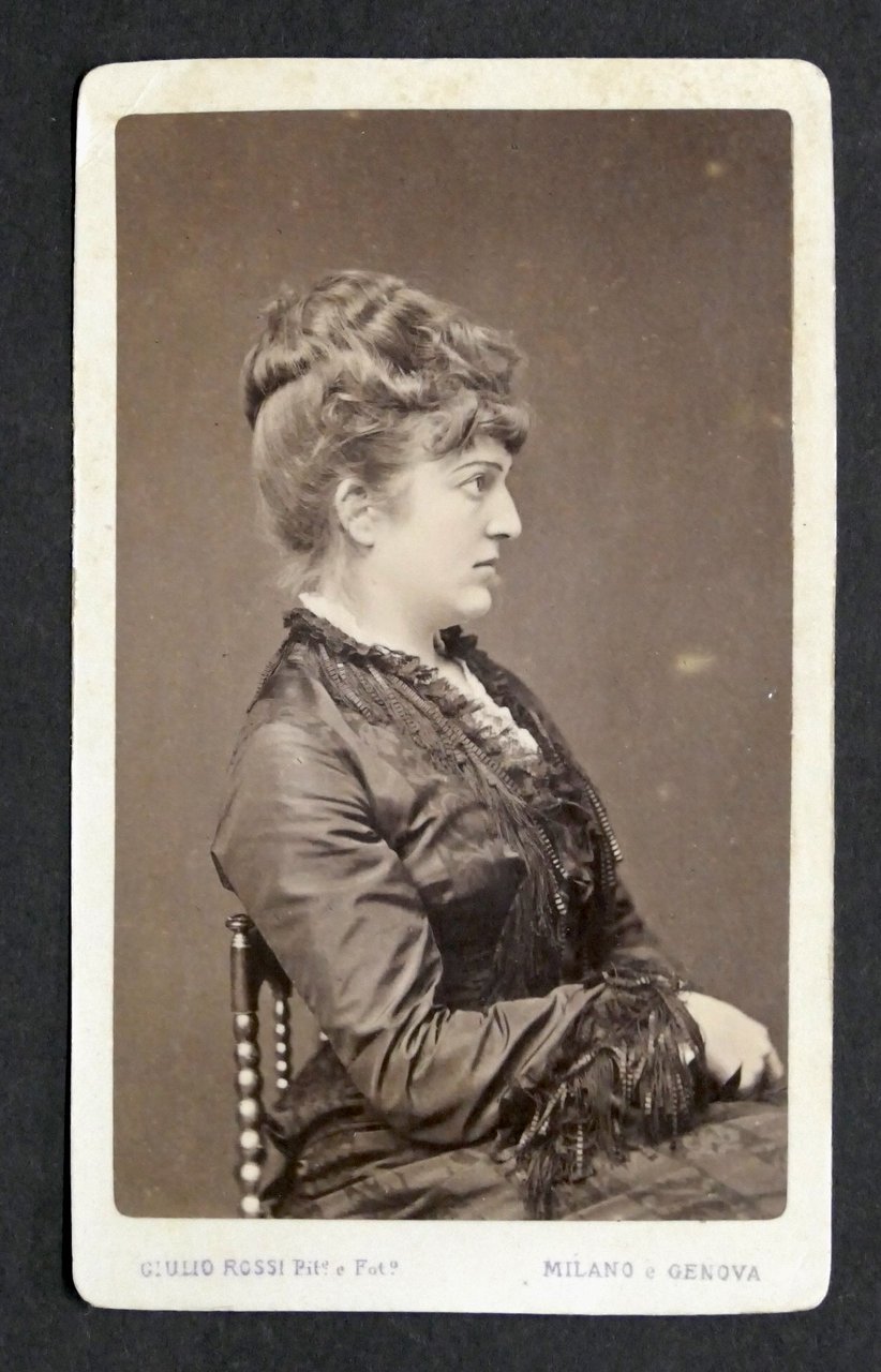 Fotografia albumina Marchesa Mina Bassi Cusani Visconti - Seconda metà …