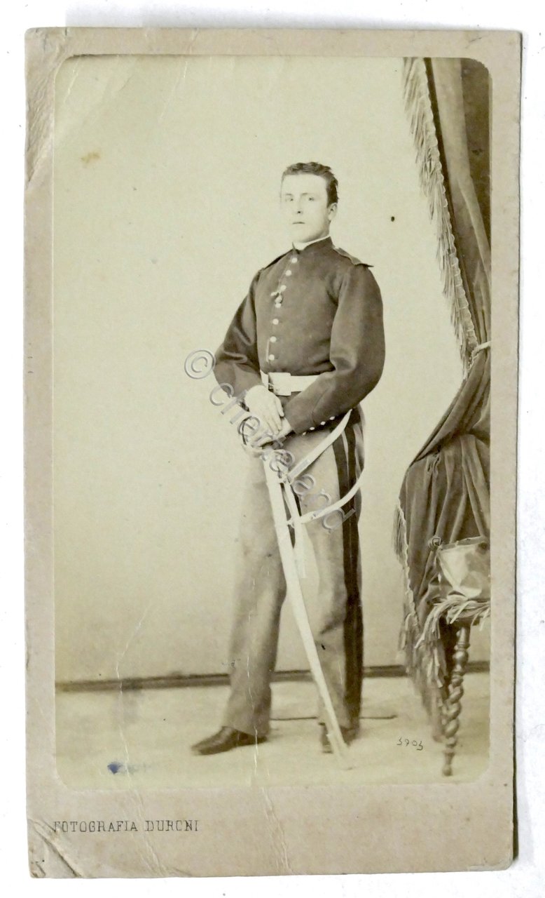 Fotografia albumina Marco Geppi - 6° Reggimento Lancieri Aosta - …