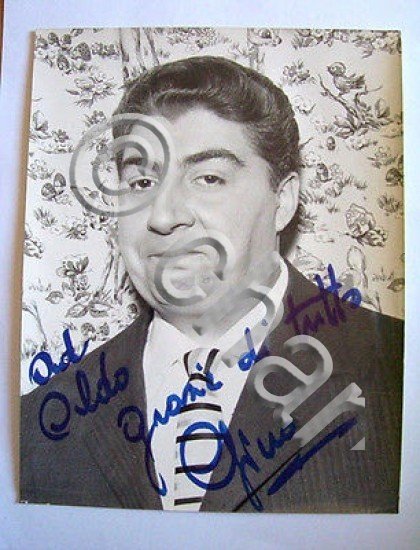 Fotografia Autografo Attore Gino Bramieri 1975 ca