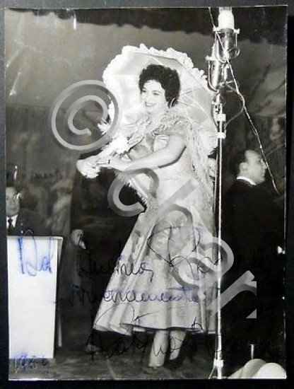 Fotografia autografo Cantante Attrice Katyna Ranieri - 1954