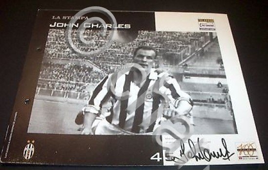 Fotografia Autografo John Charles Juventus 1996