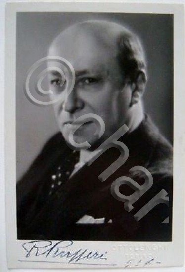 Fotografia autografo lirica Remigio Ruggeri 1937