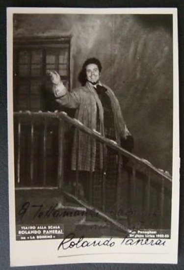 Fotografia autografo Rolando Panerai 1953 baritono