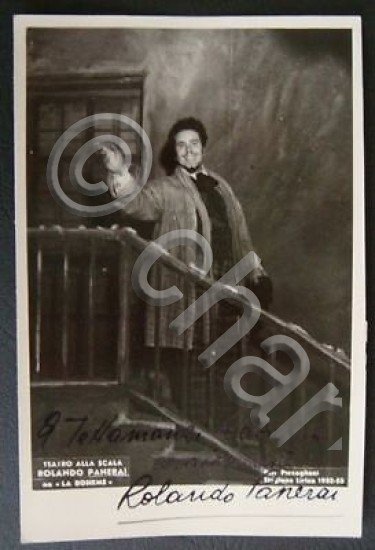 Fotografia autografo Rolando Panerai 1953 baritono