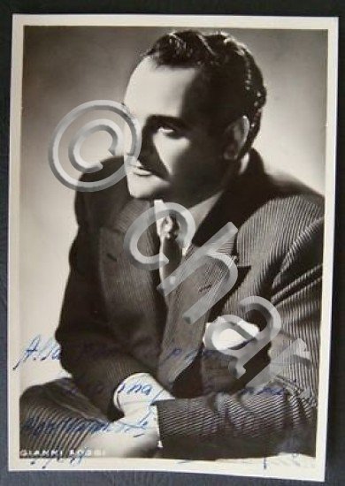Fotografia autografo tenore Gianni Poggi 1953 lirica