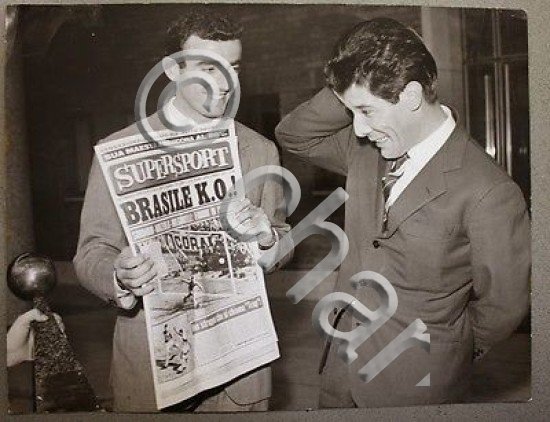 Fotografia Calcio 1963 campioni Omar Sivori e Mario Corso