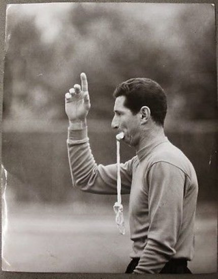 Fotografia Calcio campione allenatore paraguaiano Heriberto Herrera Juventus '60