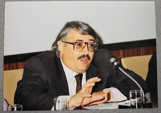 Fotografia calcio giornalista sportivo commentatore Giorgio Tosatti 1989 | Immagine Gallery 1