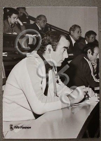 Fotografia Calcio Mario Corso al corso per allenatori 1977