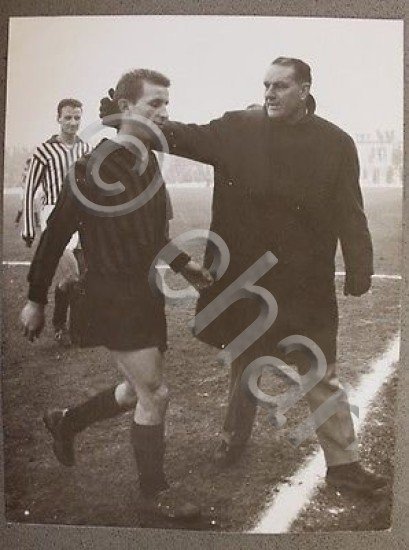 Fotografia calcio Milan Giovanni Trapattoni calciatore 1963 ca