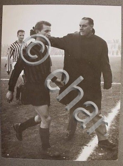 Fotografia calcio Milan Giovanni Trapattoni calciatore 1963 ca