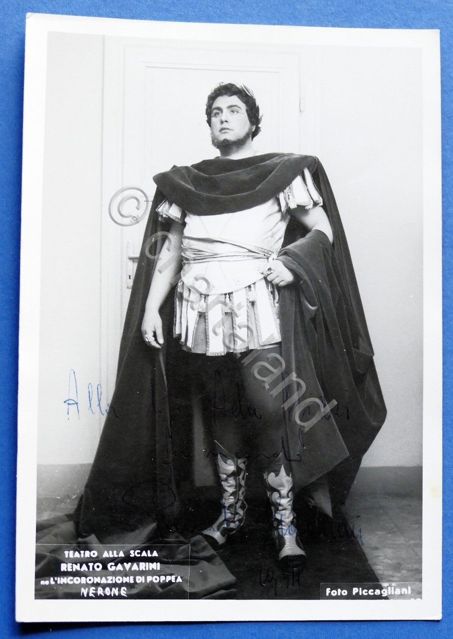 Fotografia con Autografo del cantante lirico Renato Gavarini - 1954 | Immagine principale