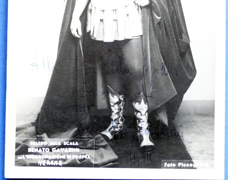 Fotografia con Autografo del cantante lirico Renato Gavarini - 1954 | Immagine Gallery 2