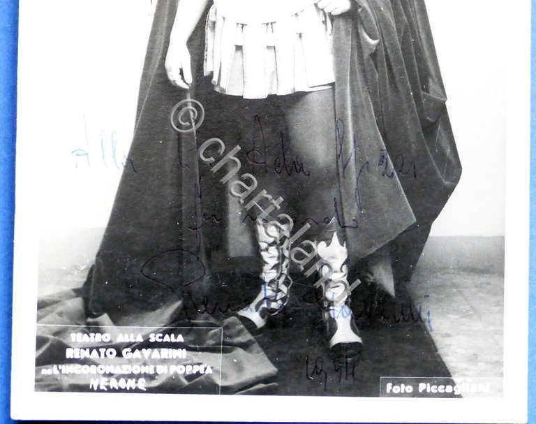 Fotografia con Autografo del cantante lirico Renato Gavarini - 1954 | Immagine Gallery 4