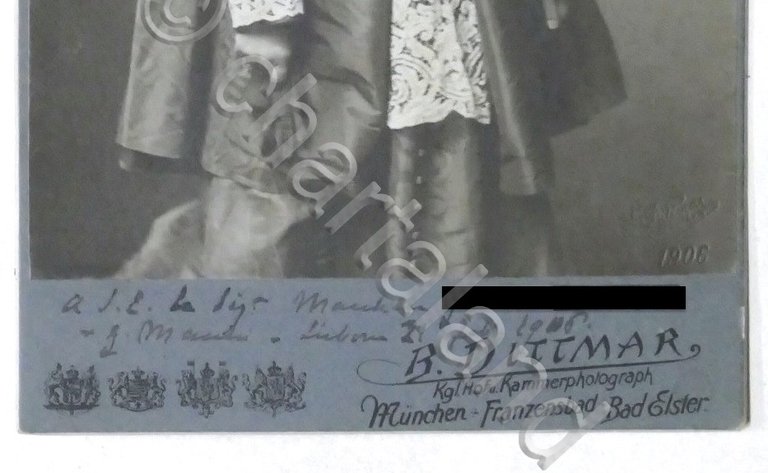 Fotografia con autografo del Cardinale Giuseppe Macchi - 1906