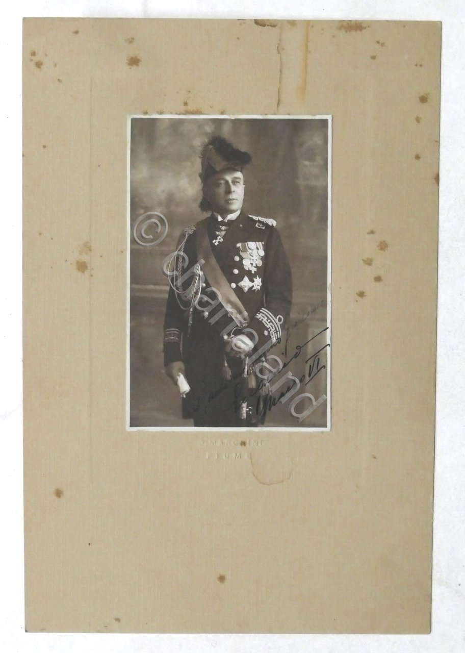 Fotografia con autografo dell'ammiraglio Eugenio Genta - 1928