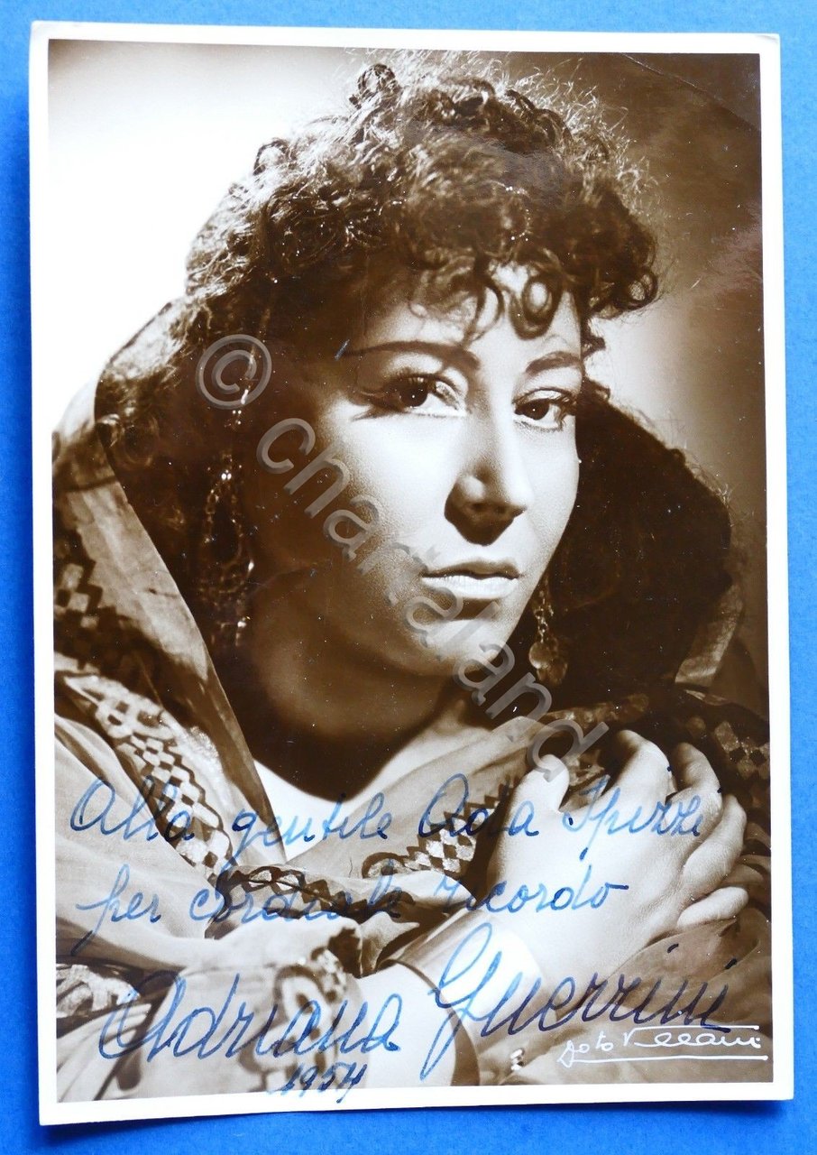 Fotografia con Autografo della cantante lirica soprano Adriana Guerrini - … | Immagine principale