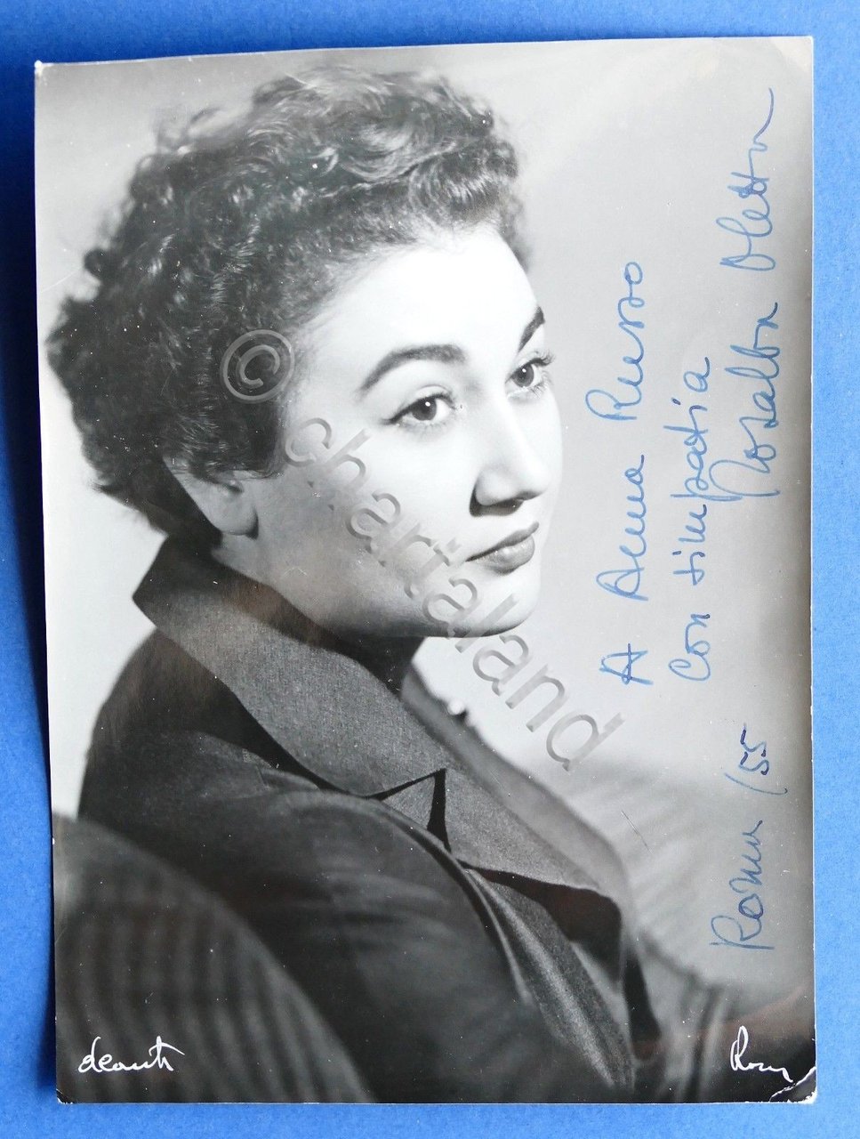 Fotografia con Autografo della presentatrice e doppiatrice Rosalba Oletta - … | Immagine principale