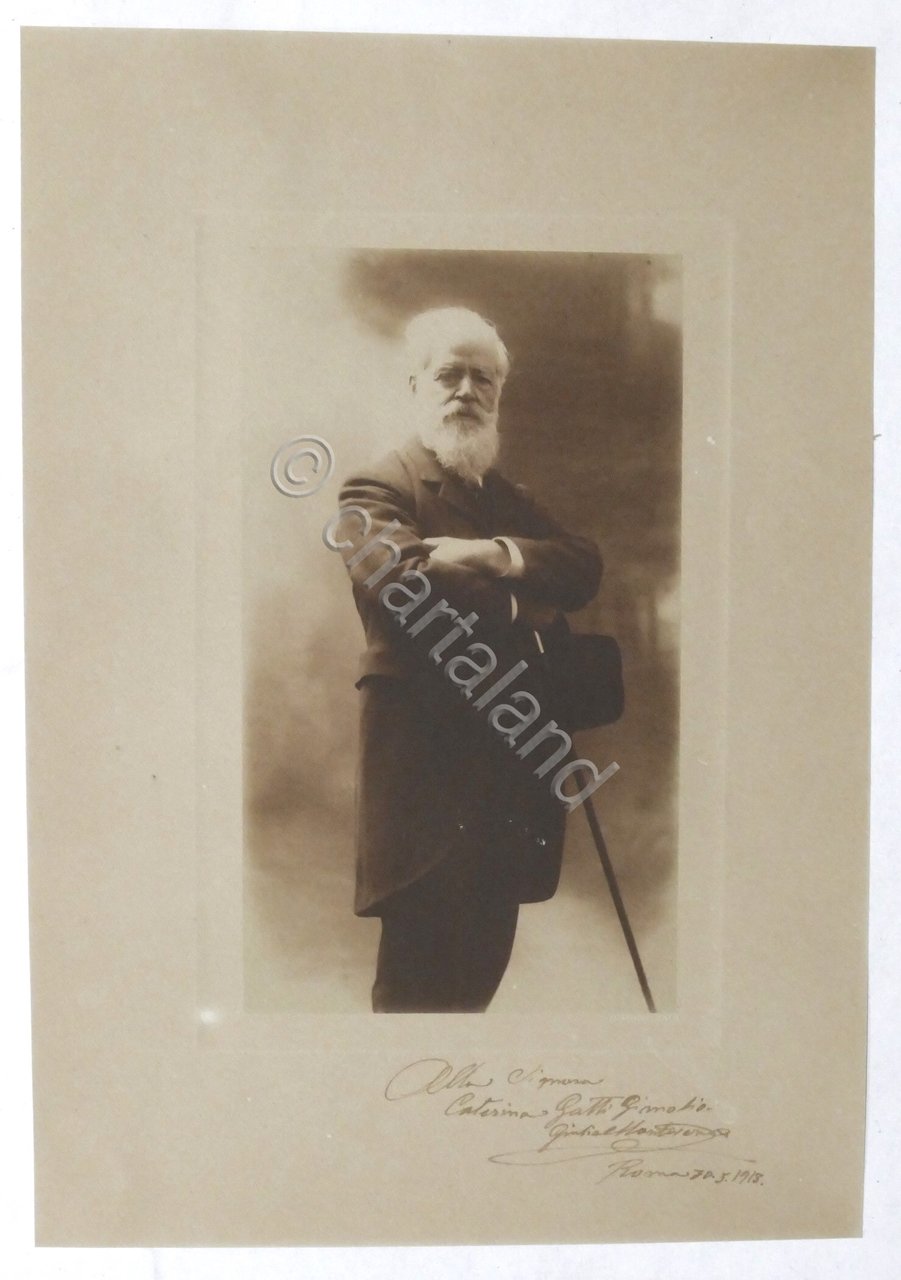 Fotografia con autografo di Giulio Monteverde scultore e politico - …