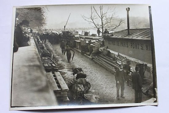 Fotografia d'epoca - Alluvione del 1910 a Parigi - Port …