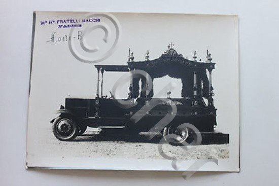 Fotografia d'epoca - carro funebre n.0130 B - Fratelli Macchi …