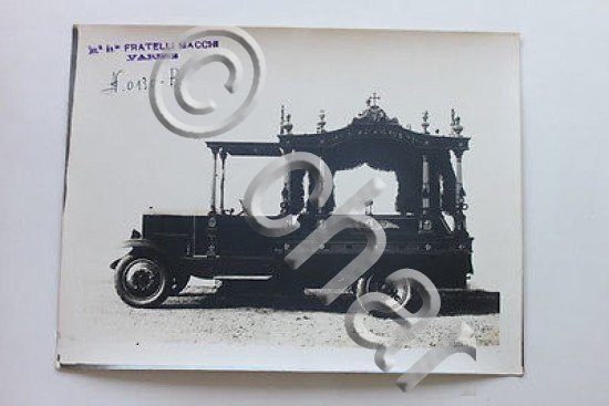 Fotografia d'epoca - carro funebre n.0130 B - Fratelli Macchi …