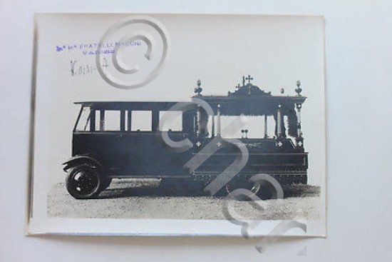 Fotografia d'epoca - carro funebre n.0131 A - Fratelli Macchi …