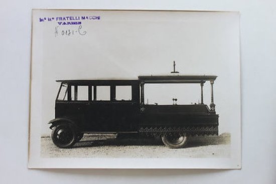 Fotografia d'epoca - carro funebre n.0131 C - Fratelli Macchi - Varese anni '30