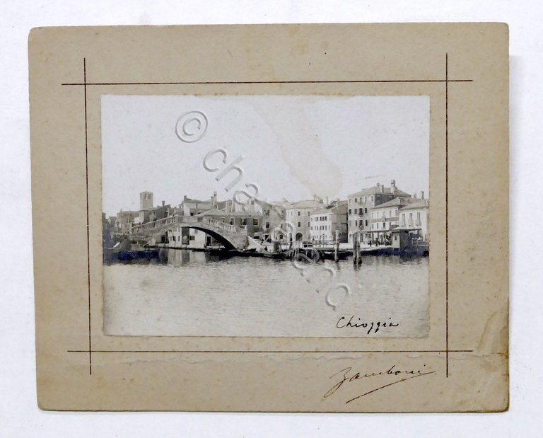Fotografia d'epoca - Chioggia - Veduta parziale - 1900 ca. …