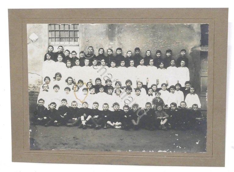 Fotografia d'epoca - Scuola mista di Pratiglione (?) Torino - …