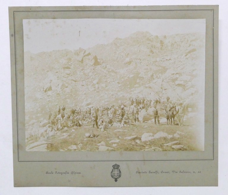 Fotografia d'epoca albumina - Gita in montagna - Escursionisti - … | Immagine Gallery 1