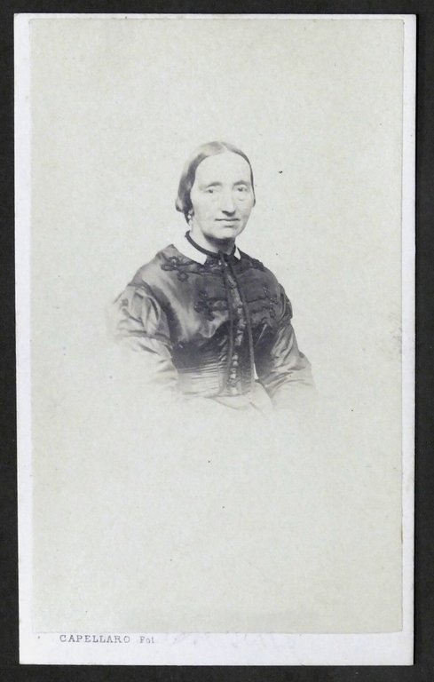 Fotografia d'epoca albumina - Rosa Sella madre di Quintino Sella - 1870 ca.