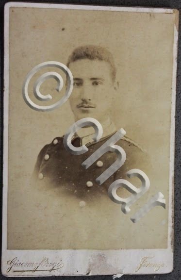 Fotografia d'epoca albumina Brogi Firenze - militaria ufficiale uniforme 1880