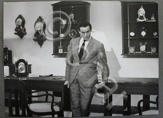 Fotografia d'epoca cinema Vittorio Gassman sul set del Mattatore 1960