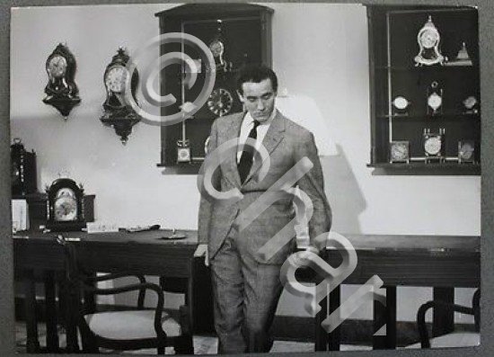 Fotografia d'epoca cinema Vittorio Gassman sul set del Mattatore 1960