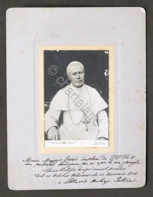 Fotografia d'epoca di Papa Pio X - 1904