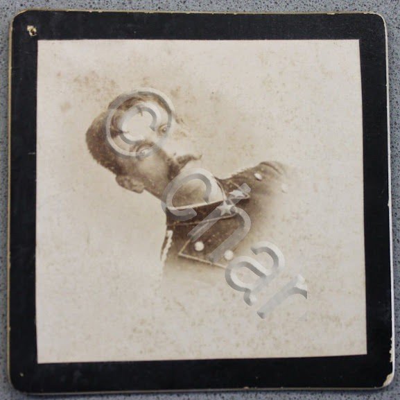 Fotografia d'epoca Montabone albumina militaria ufficiale esercito Napoli 1894