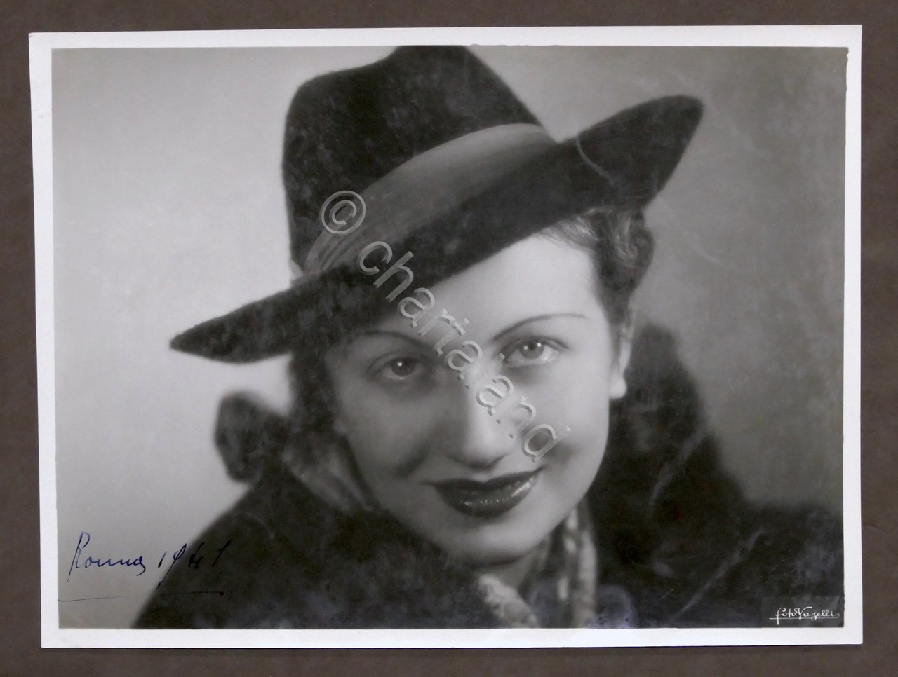 Fotografia dell'attrice Anna Maria Falchi - Roma - 1941