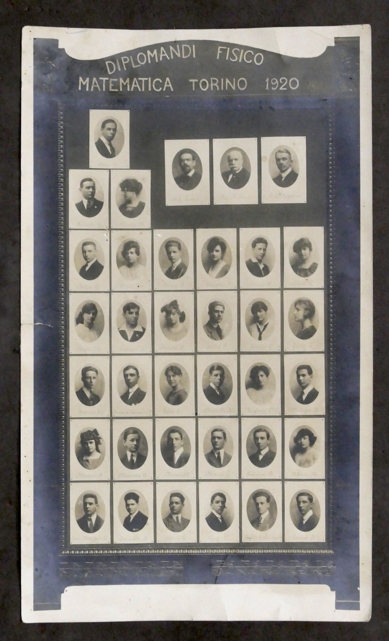 Fotografia Diplomandi Fisico Matematica - Torino - 1920
