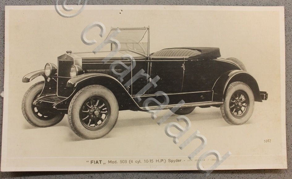 Fotografia epoca auto FIAT Spyder - Mod. 503 4 cyl …