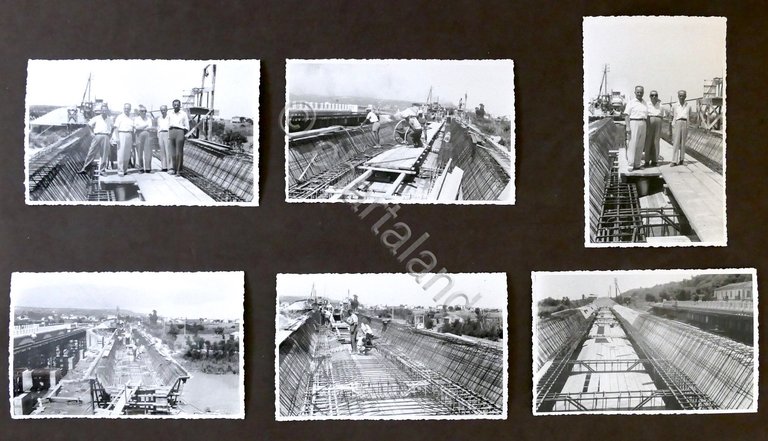 Fotografia epoca Ferrovie Lotto 6 foto Lavori Linea Sulmona Pescara …