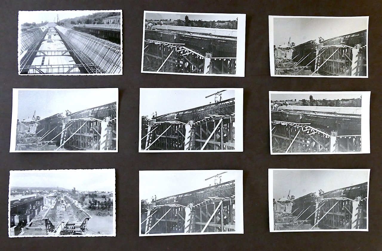 Fotografia epoca Ferrovie Lotto 9 foto Lavori Linea Pescara - …