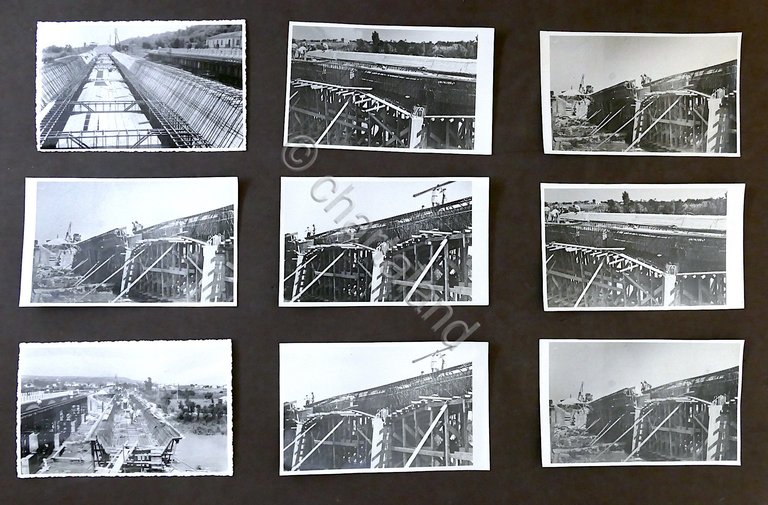 Fotografia epoca Ferrovie Lotto 9 foto Lavori Linea Pescara - …