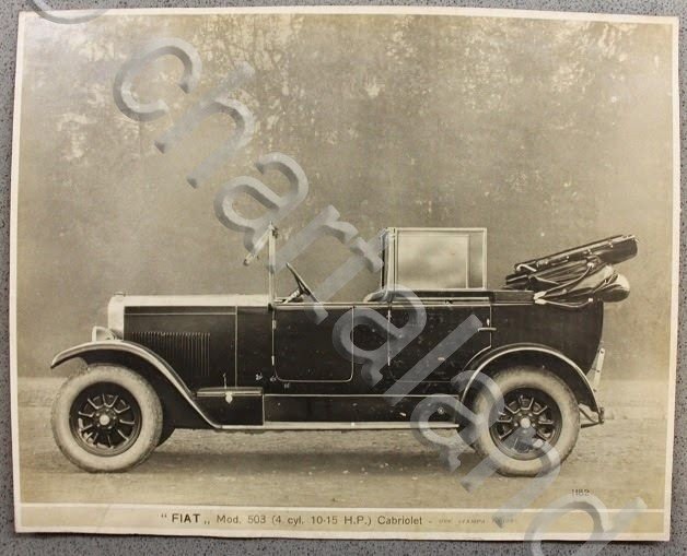 Fotografia epoca FIAT Cabriolet modello 503 4 cyl 10 - …
