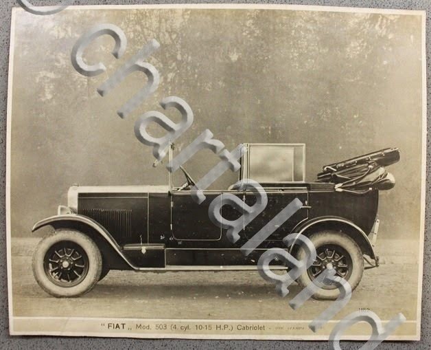 Fotografia epoca FIAT Cabriolet modello 503 4 cyl 10 - …