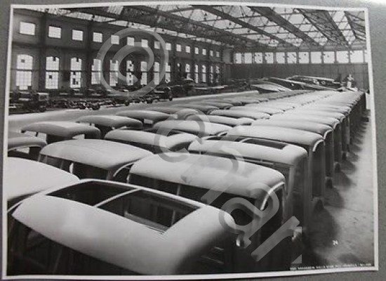Fotografia epoca Officine Caproni Milano '48 settore stoccaggio deposito +