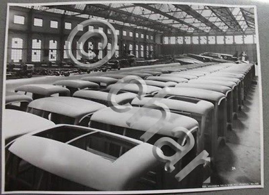 Fotografia epoca Officine Caproni Milano '48 settore stoccaggio deposito +