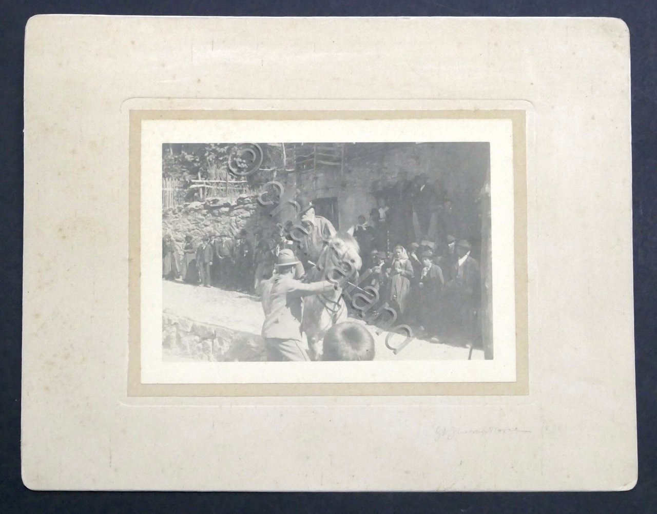 Fotografia Francesco Giuseppe I imperatore d'Austria a cavallo - 1894