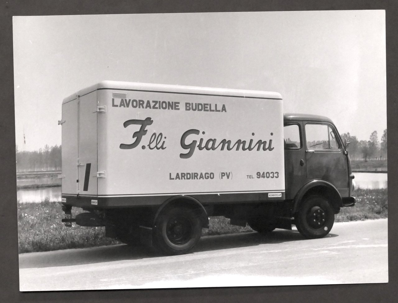 Fotografia Furgone Pubblicità Lavorazione Budella F.lli Giannini Lardirago 1975